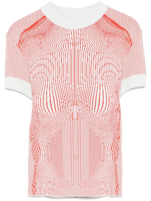 Jean Paul Gaultier The Morphing Pinstripes T-shirt Green 2533FTS110M084