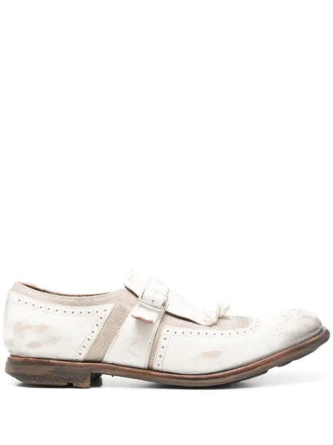 Church's distressed-finish monk shoes White EOG0019QG