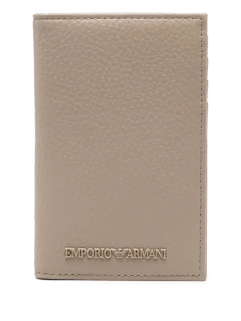 Emporio Armani logo-lettering wallet Neutrals Y4R564Y068E