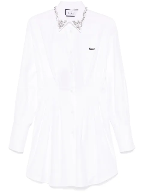 Philipp Plein mini shirt dress White SAECWRG3275PTE012N