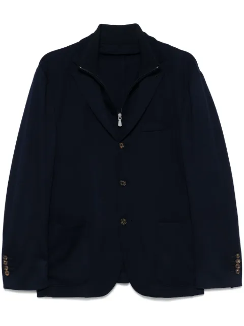 Eleventy layered blazer Blue K75GIAK07TES0K013