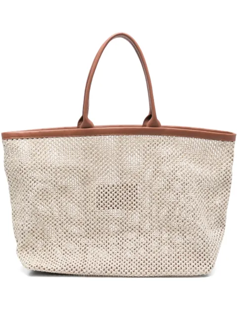 Eleventy interwoven tote bag Neutrals K77BORK08TES0K307