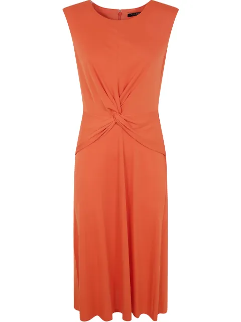 Lauren Ralph Lauren twist-detail midi dress Orange 250872090
