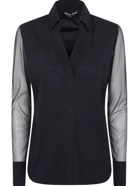 CHIARA BONI La Petite Robe Kai Illusion shirt Black KAIILLUSION