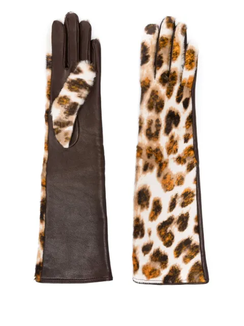 Manokhi medium-lenght gloves Brown MANO1000