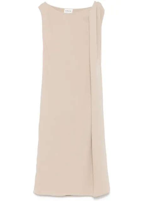 P.A.R.O.S.H. twist-detailing midi dress Neutrals D725495