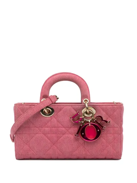 Christian Dior Pre-Owned 2022 Medium Denim Macrocannage Lady D Joy satchel Pink J59A4E80YJXXPCWN