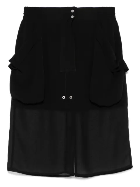PINKO sheer-panels midi skirt Black 104788A21F