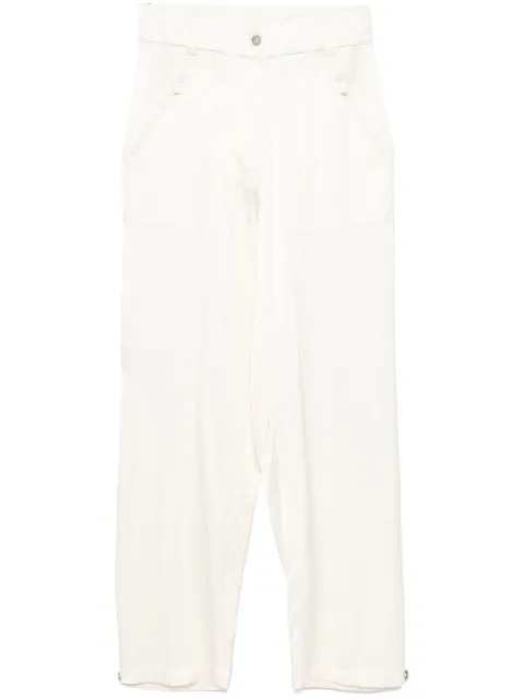 PINKO satin trousers White 104876A2EH