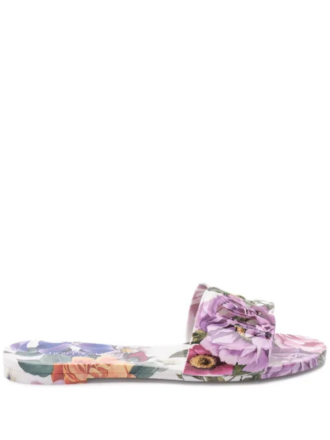 Dolce & Gabbana floral-print slides White CW2215A6L05