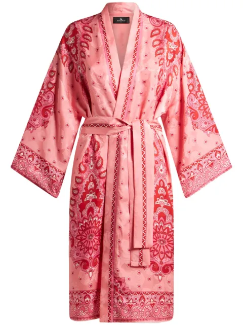 ETRO paisley-print robe jacket Pink WRBE0003AV596