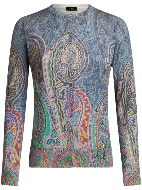 ETRO paisley-print cardigan Blue WRKE0023AV553
