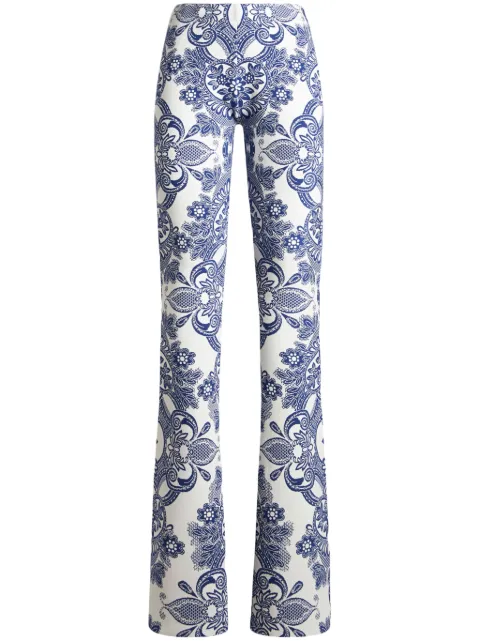 ETRO lace-motif knit trousers White WRKC0005AV549