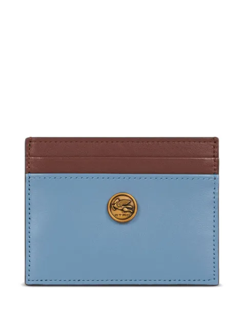 ETRO two-tone leather cardholder Blue WP2E0001AP287