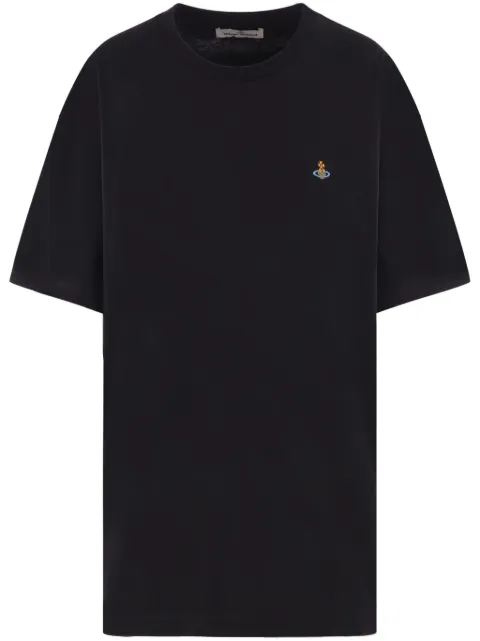 Vivienne Westwood Orb-embroidered T-shirt Black 3G010036J001M