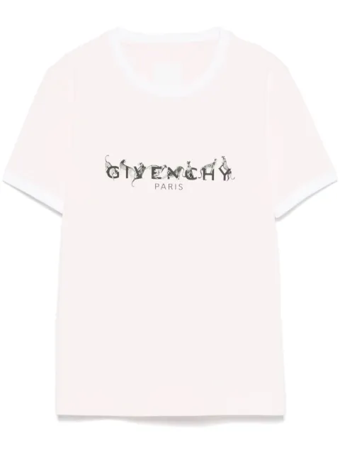 Givenchy logo-print T-shirt Pink BW70BFP704