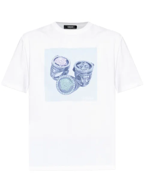 Versace graphic-print T-shirt White 10133021A13426