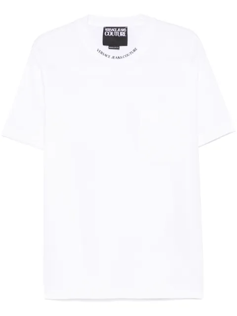 Versace Jeans Couture logo-print T-shirt White 78GAHE03ECJ00E