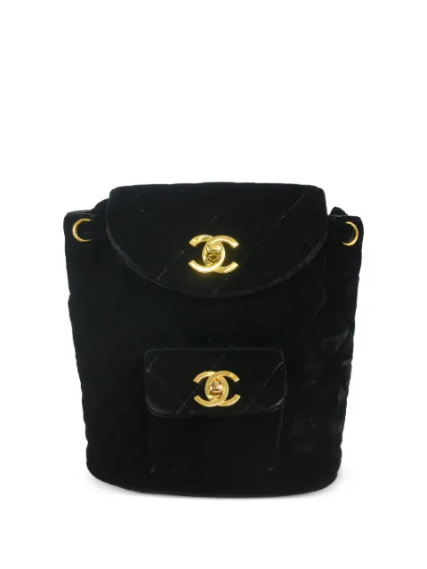 CHANEL Pre-Owned 1995 small Duma backpack Black 3090214