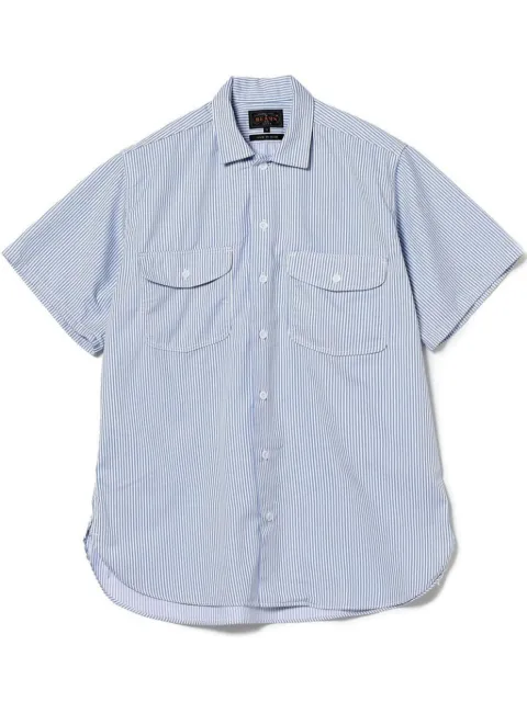 BEAMS PLUS striped shirt Blue 38010061388