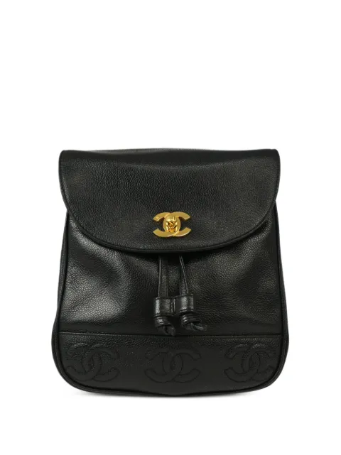 CHANEL Pre-Owned 1997 Triple CC backpack Black 4054264