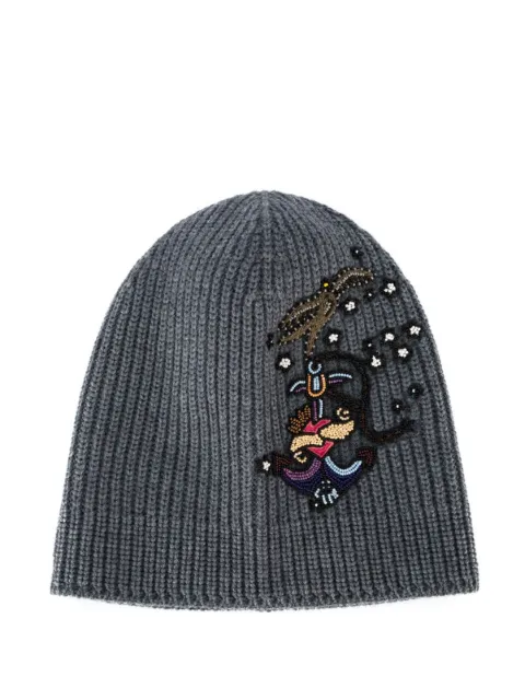 Valentino Garavani bead-embellished beanie Grey UHB112BRI