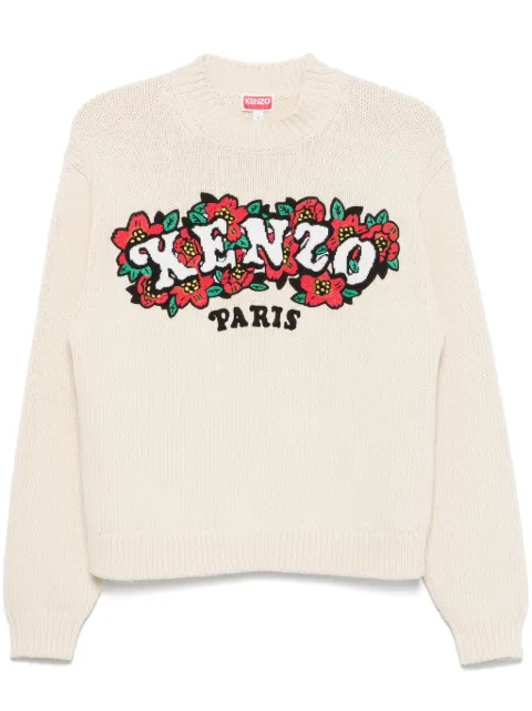 Kenzo x Verdy logo-patch sweater Neutrals FF52PU4913CX
