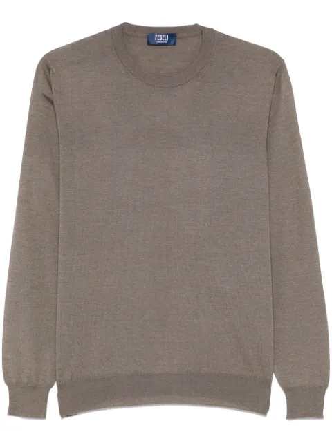 Fedeli fine-knit jumper Brown 8UE07119