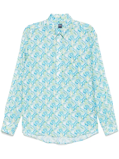 Fedeli paisley-print shirt Blue 8UE00518