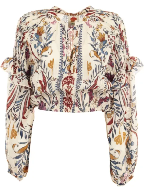 FARM Rio Romantic Lightness blouse Neutrals 328820