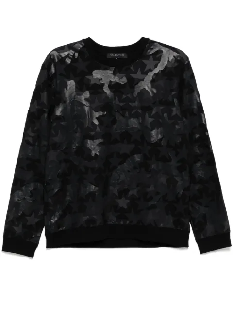 Valentino Garavani camouflage star-print sweatshirt Black VMF05X4T5