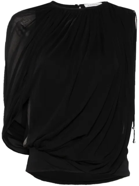 Lanvin draped jersey top Black RWTO00466033P25