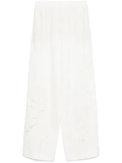 Dorothee Schumacher floral-embroidered trousers White 251948603