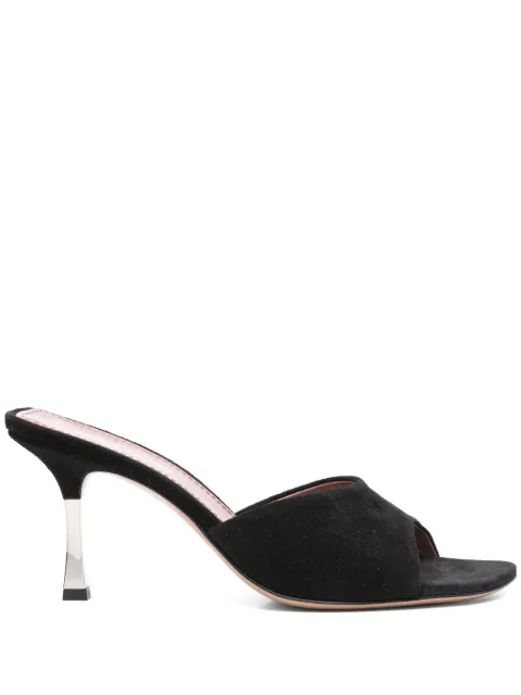 Paris Texas 75mm Lorena mules Black PX1525XVSSS