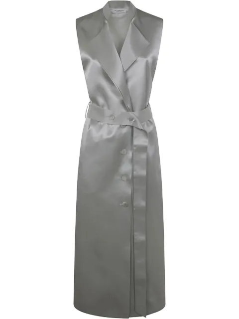 Philosophy Di Lorenzo Serafini belted satin dress Green A10040723