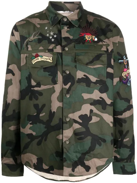 Valentino Garavani camouflage-print shirt Green VCI1364F2