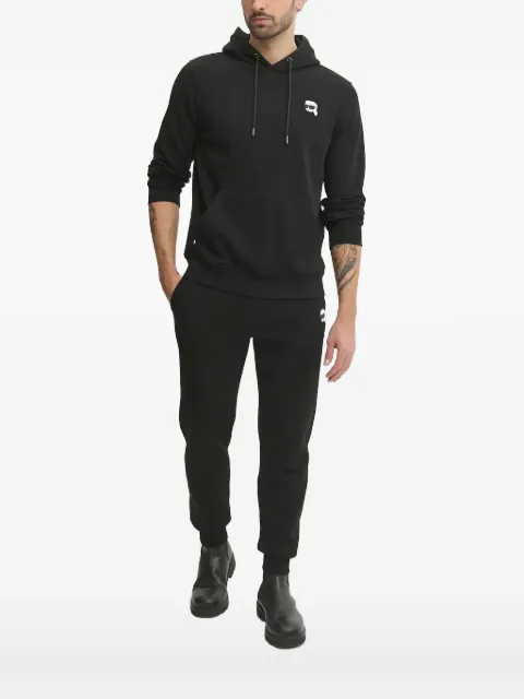 Karl Lagerfeld logo-patch hoodie Black 705711500900