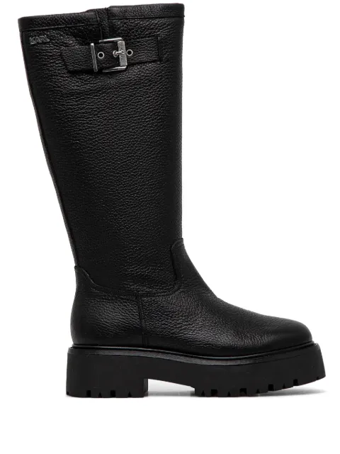 Karl Lagerfeld knee-length leather boots Black KL43490W100