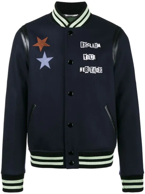 Valentino Garavani printed bomber jacket Blue VCI0415MB