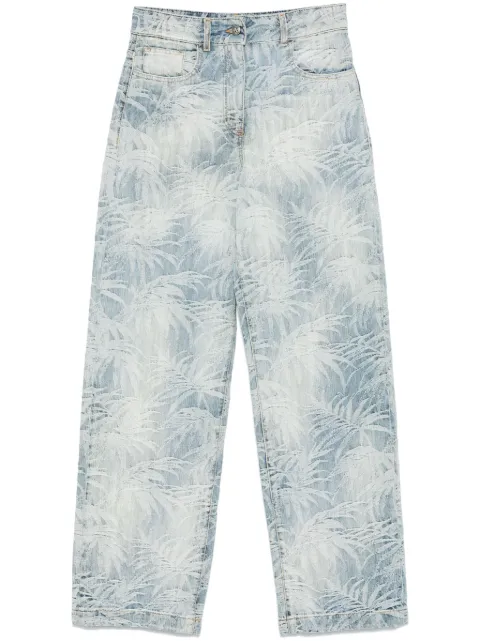 Palm Angels palms jacquard jeans Blue PWYB041S25DEN0024440