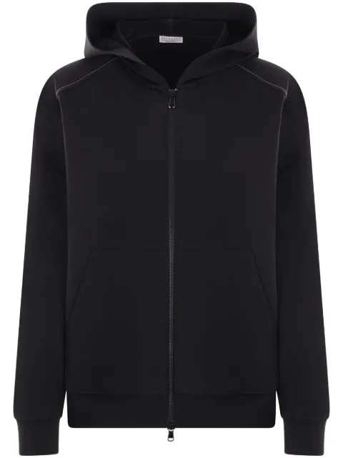 Brunello Cucinelli jersey hoodie Black MH827FB706C101
