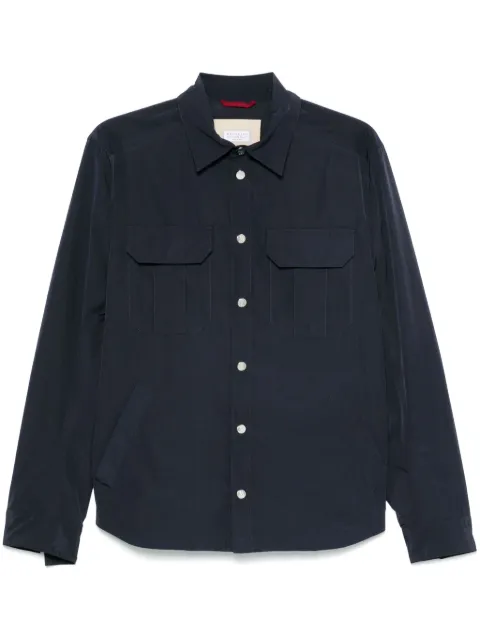 Brunello Cucinelli logo-buttons jacket Blue MD4796514C4506