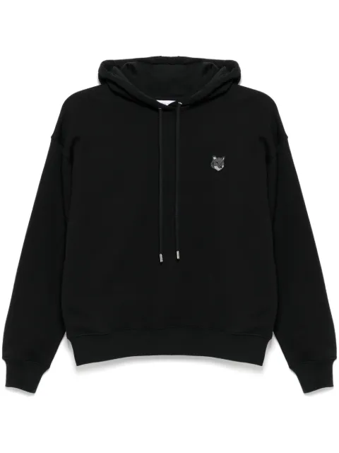 Maison Kitsuné bold-fox-head-patched hoodie Black MW00704KM0321P199