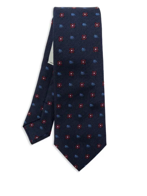 ETRO Pegaso-embroidered tie Blue MASA0001AQ130