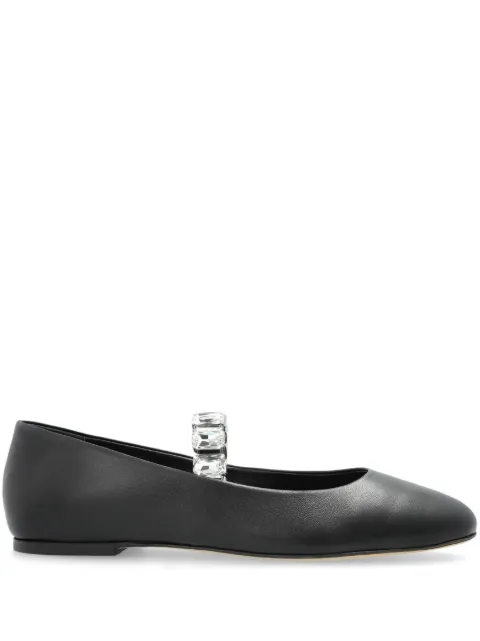 Casadei crystal-embellished ballet flats Black 1A283J0101C2675