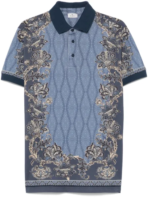 ETRO paisley-print polo shirt Blue MRMD0004AK568