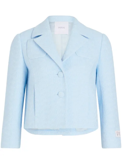Patou cropped tweed jacket Blue JA0460206637B