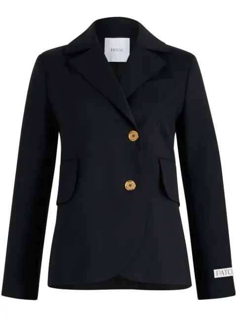 Patou belted twill blazer Black JA0540103999B