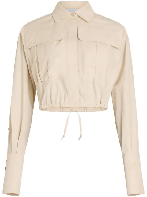 Patou cropped safari poplin shirt Neutrals BL0400017117B