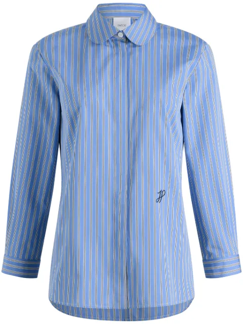 Patou striped poplin shirt Blue BL03901905065